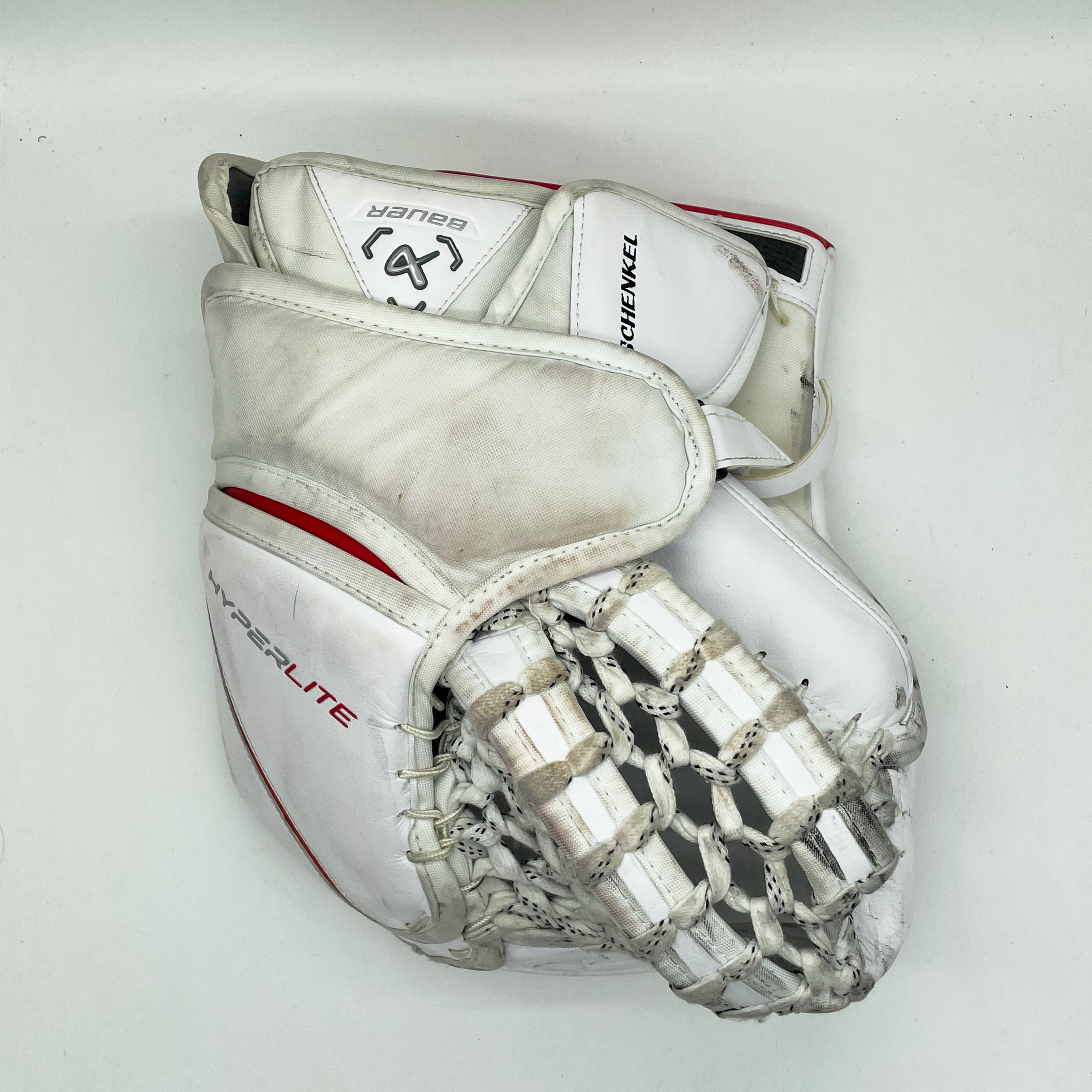 Bauer Vapor Hyperlite - Gant de gardien droitier Pro d'occasion (blanc/rouge)